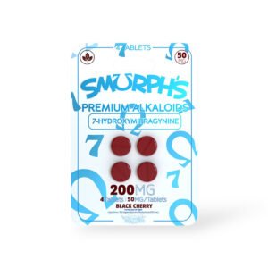 smurphs 7 hydroxymitragynine kratom extract tablets black cherry 50mg per tablet 4ct 54335